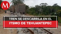 Se descarrila ferrocarril del sureste en el Istmo de Tehuantepec, Oaxaca