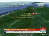 Tiga gempa bumi lemah landa Sabah