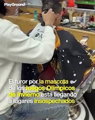 Bing Dwen Dwen en el peinado