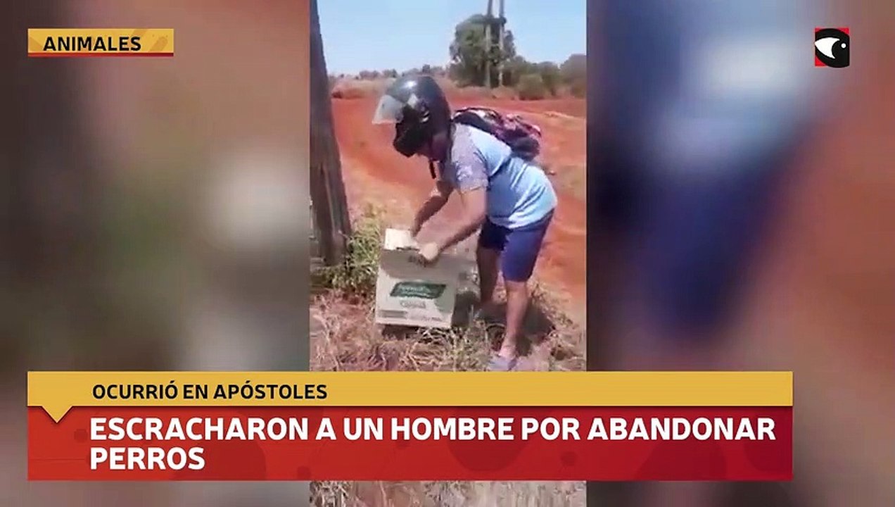 Escracharon a un hombre por abandonar perros