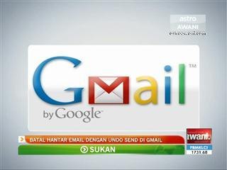 Batal hantar email dengan undo send di Gmail