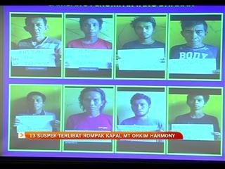 13 suspek terlibat rompak kapal MT Orkim Harmony