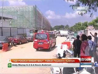 Tiga pekerja binaan maut, parkir pasaraya runtuh