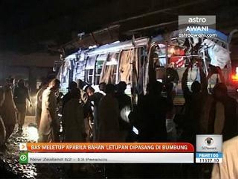 Bas meletup, bahan letupan di pasang di bumbung