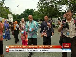 Kempen bawa bekas sendiri ke bazar Ramadan
