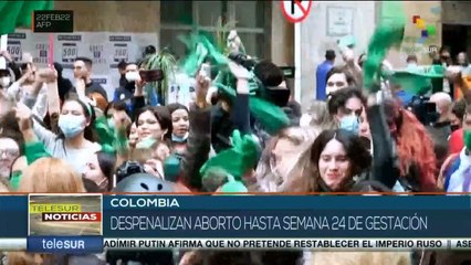 teleSUR 15:30 22-02: En Colombia despenalizan el aborto hasta semana 24 de gestación