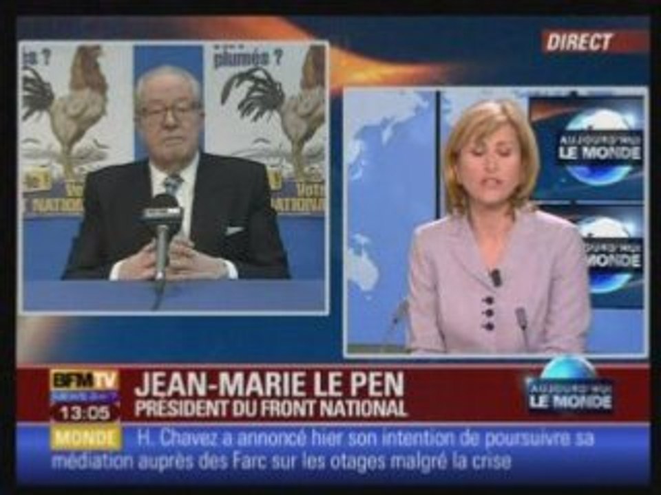 Le PEn sur bfmtv le 06 03 2008