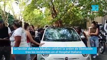La facción del Pata Medina celebró la orden de liberación tras los incidentes en el Hospital Italiano