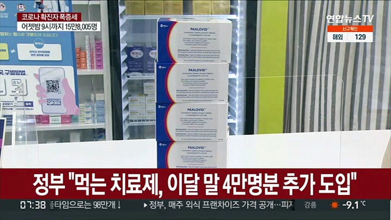 정부 "먹는 치료제, 이달 말 4만명분 추가 도입"