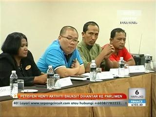 Petisyen henti aktiviti Bauksit dihantar ke parlimen