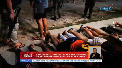 5 sugatan, 10 arestado sa engkuwentro sa pagitan ng mga pulis at mga suspek | UB