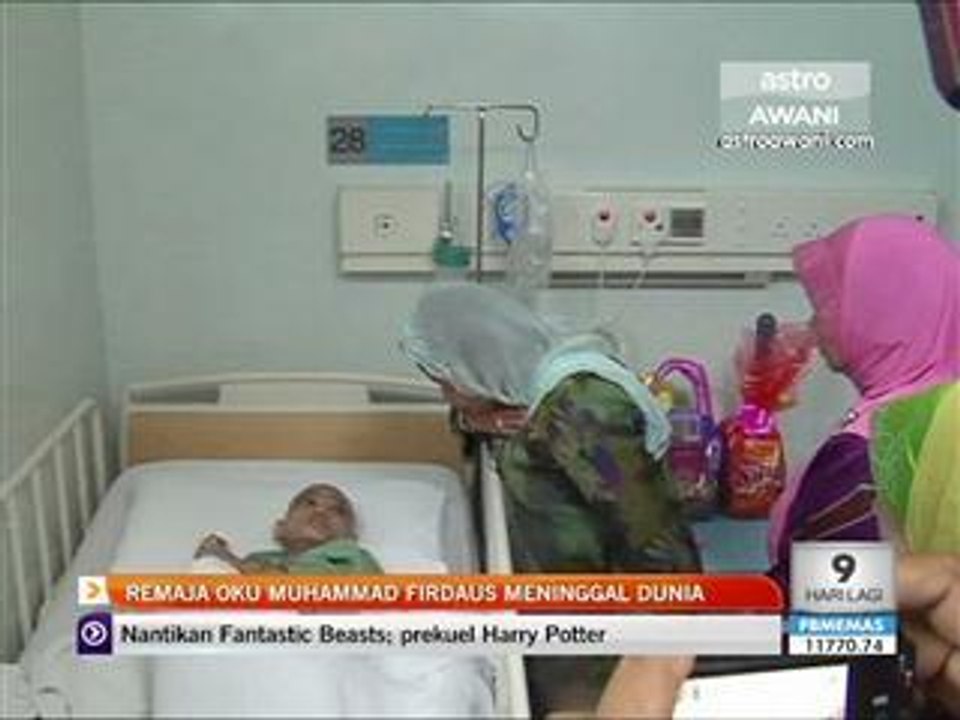Remaja OKU Muhammad Firdaus meninggal dunia