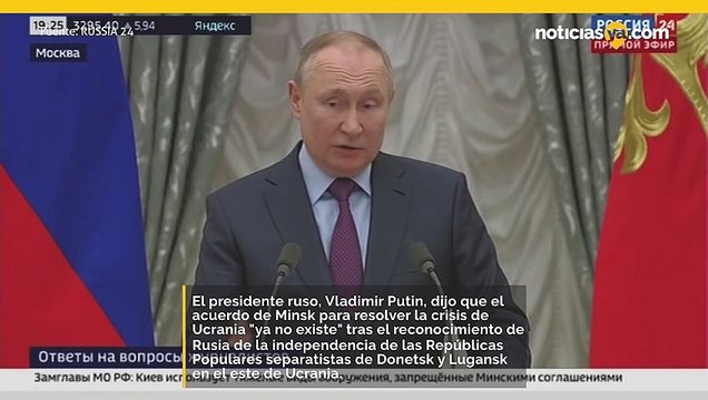 Rusia: Putin habla tras ordenar despliegue de tropas