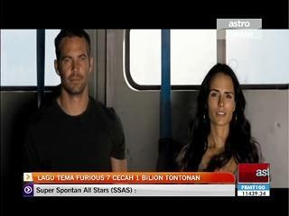 Lagu tema Furious 7 cecah 1 bilion tontonan