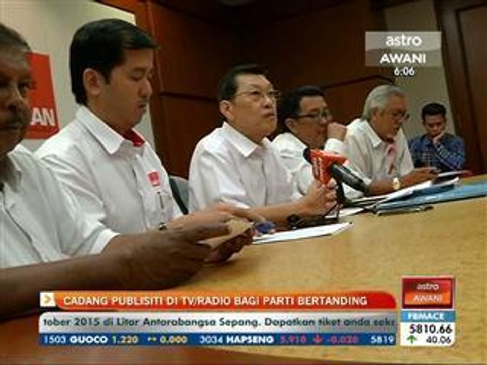 Gerakan cadang beri publisiti di TV, radio bagi parti bertanding