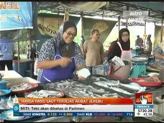 Harga hasil laut terjejas akibat jerebu