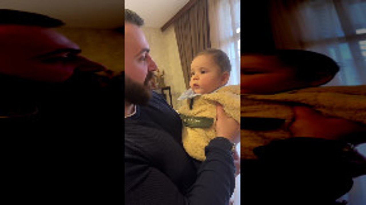 Baby Copies Daddy's Expression