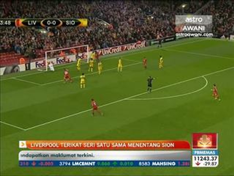 Liverpool terikat seri satu sama menentang Sion
