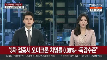 "3차 접종시 오미크론 치명률 0.08%…독감수준"