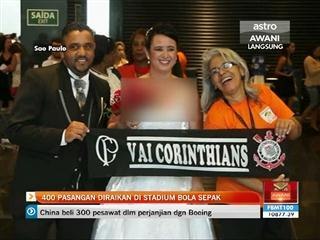 400 pasangan diraikan di stadium bola sepak