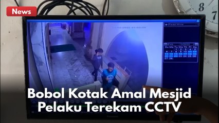 DUA PEMUDA TEREKAM CCTV SAAT BOBOL KOTAK AMAL MASJID !!