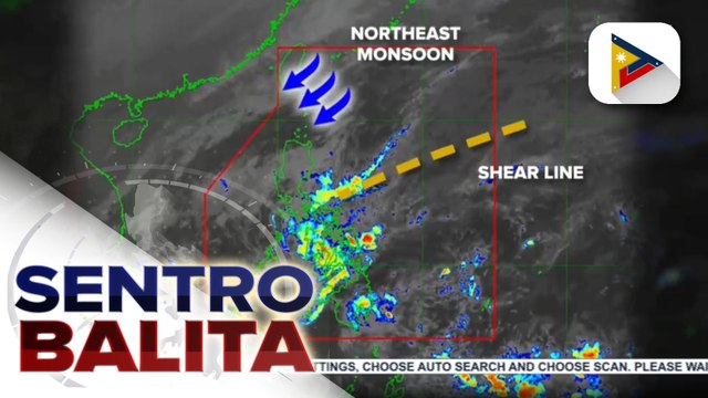 PTV INFOWEATHER: Shear line, magpapaulan sa eastern sections ng Southern Luzon at Visayas; Amihan, patuloy na umiiral sa malaking bahagi ng Luzon