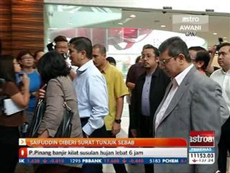 Saifuddin diberi surat tunjuk sebab
