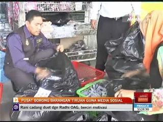 Pusat borong barangan tiruan guna media sosial