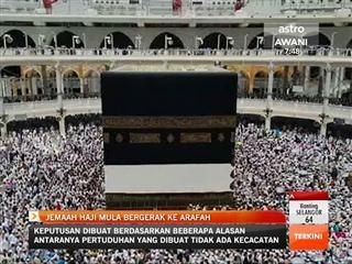 Jemaah haji mula bergerak ke Arafah
