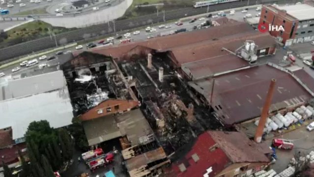 Tuzla'da yangının fabrikada bıraktığı hasar gün ağarınca ortaya çıktı