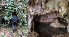 Hayvanlarını otlatırken binlerce yıllık mağarayı buldular