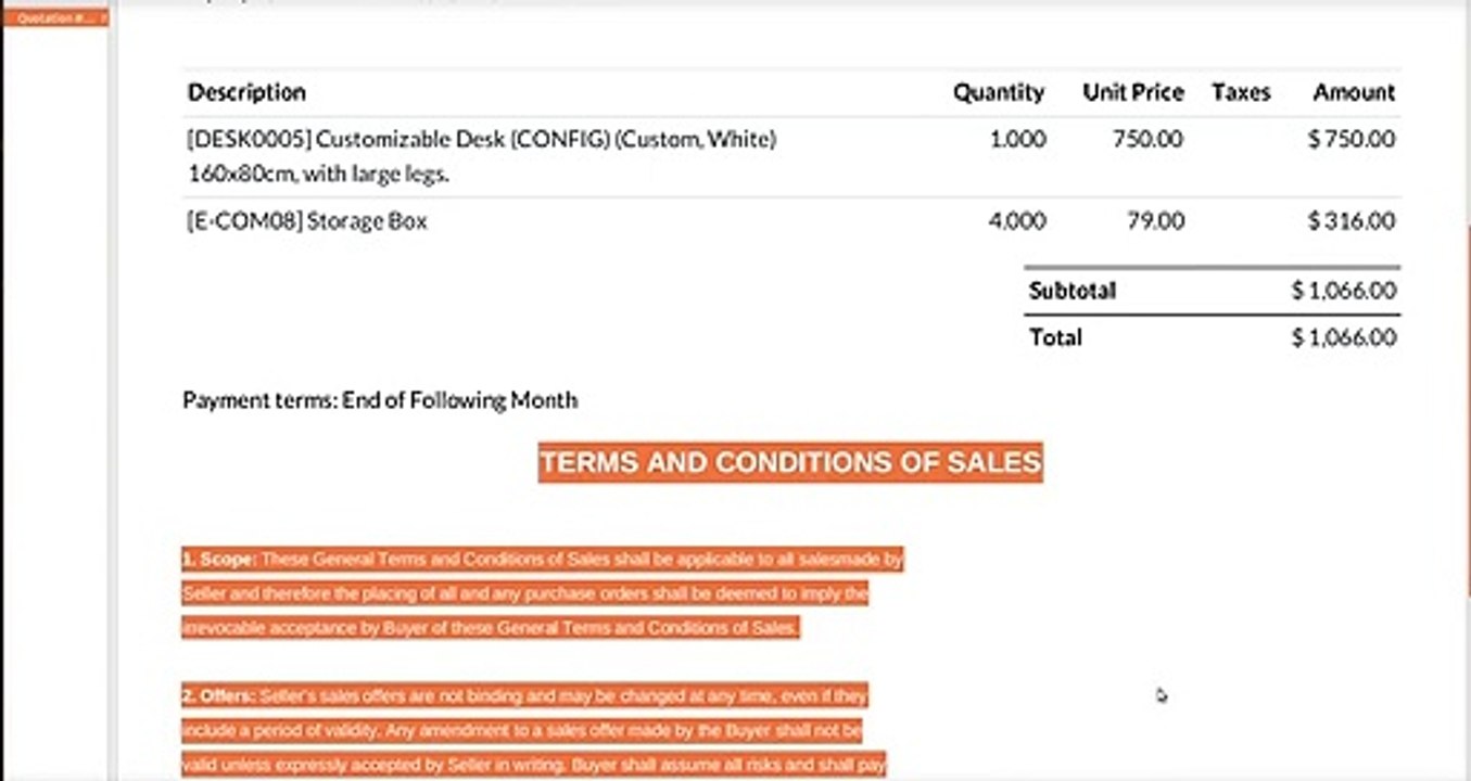 How to configure HTML notes and automatically add to sales quotations | Odoo Apps Features