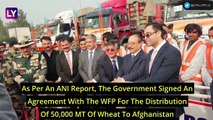 India Sends 2500 Tonnes Of Wheat To Afghanistan, Trucks Depart From Amritsar