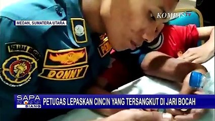 Petugas Damkar Medan Bantu Bocah Kelas 3 SD yang Panik Cincin Tak Bisa Lepas dari Jarinya