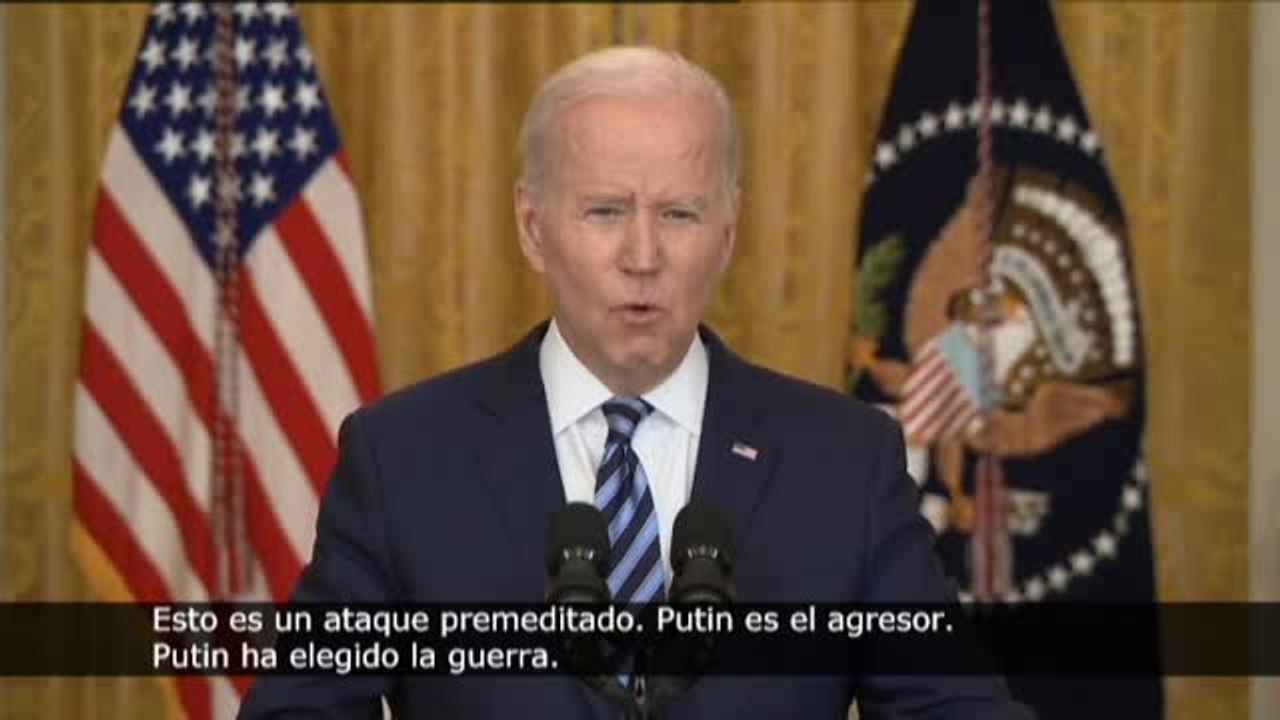 Biden: "Putin es el agresor y ahora va a tener que asumir las consecuencias"