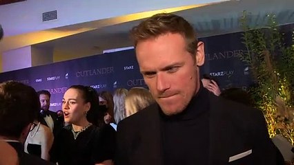Sam Heughan 'brings the booze' to Outlander S6 premiere!