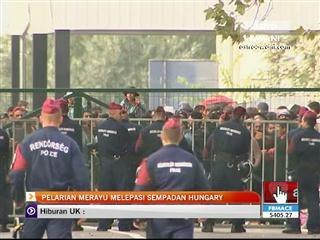 Pelarian merayu melepasi sempadan Hungary