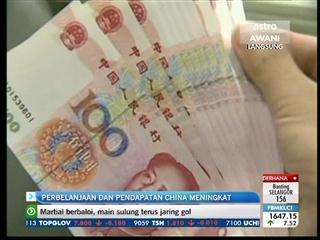 Perbelanjaan dan pendapatan China meningkat
