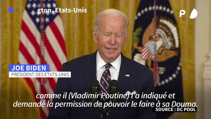 Crise en Ukraine : Biden annonce les "premières" sanctions contre la Russie