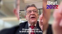 Droit de vote à 16 ans : pourquoi Jean-Luc Mélenchon est pour