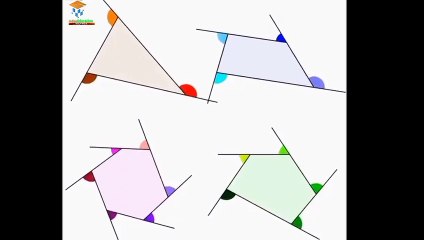 Sum of all #Exterior angle of ANY POLYGAON IS 390 /#complete angle #sumproperty #anglepropery