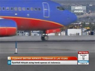 Pesawat British Airways terbakar di Las Vegas