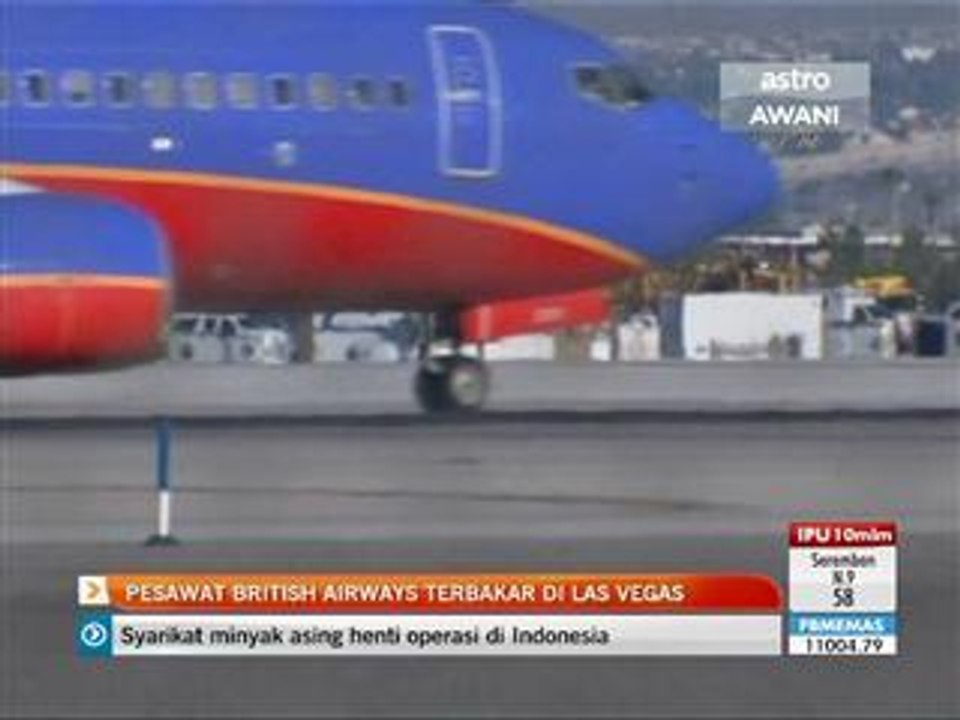 Pesawat British Airways terbakar di Las Vegas