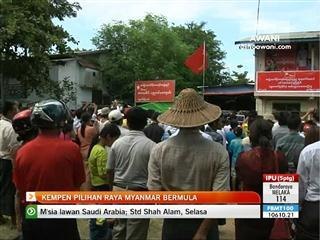 Kempen pilihan raya Myanmar bermula