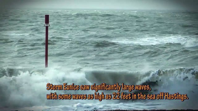 Storm Eunice wave data taken from the Pevensey wave buoy