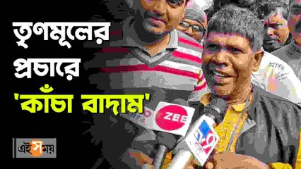 তৃণমূলের প্রচারে 'কাঁচা বাদাম'