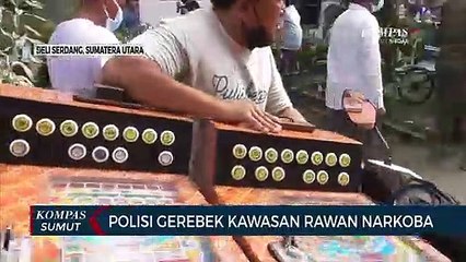 Tim Gabungan Gerebek Kampung Narkoba di Deli Serdang