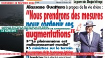 Le Titrologue du 23 Février 2022 : Alassane Ouattara à propos de la vie chère, « Nous prendrons des mesures pour contenir ces augmentations »