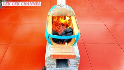 Membuat tungku kayu bakar dari tabung gas LPG