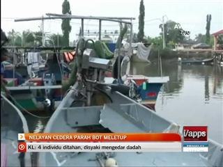 Nelayan cedera parah bot meletup